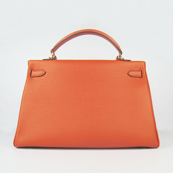 High Quality Hermes Kelly 35cm Togo Leather Bag Orange 6308 - Click Image to Close